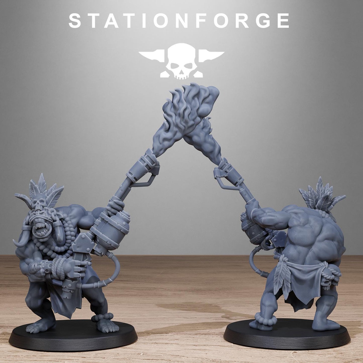 Orkaz Tribal Infantry - Set of 10 | Grimdark | Sci-Fi Future | Tabletop Wargaming