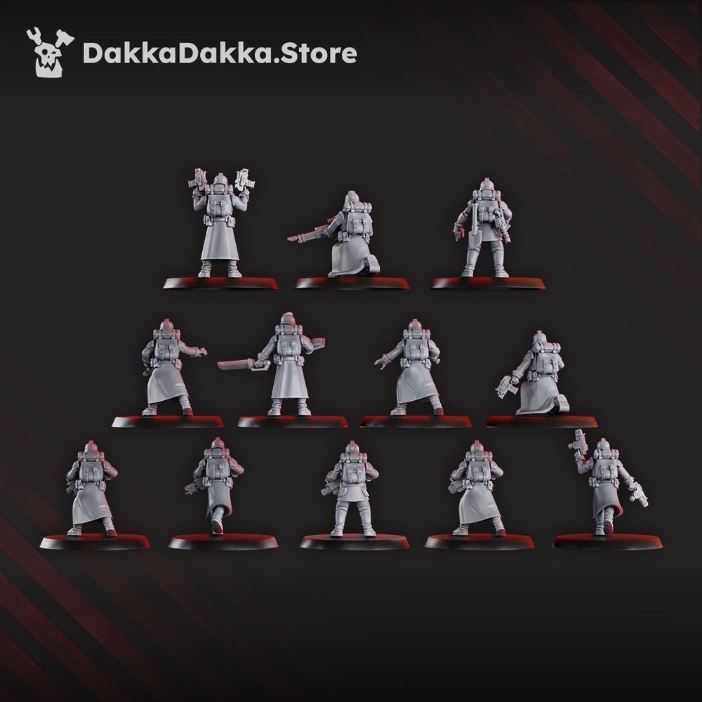 3rd Death Division Squad - Set of 12 | Grimdark | Sci-Fi Future | Tabletop Wargaming