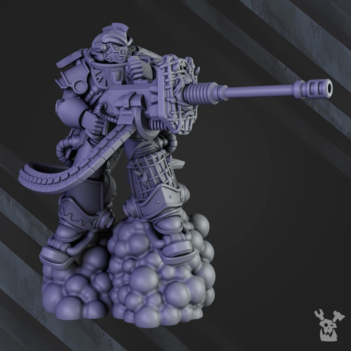 White Megalodon Warrior Depressor | Grimdark | Sci-Fi Future | Tabletop Wargaming