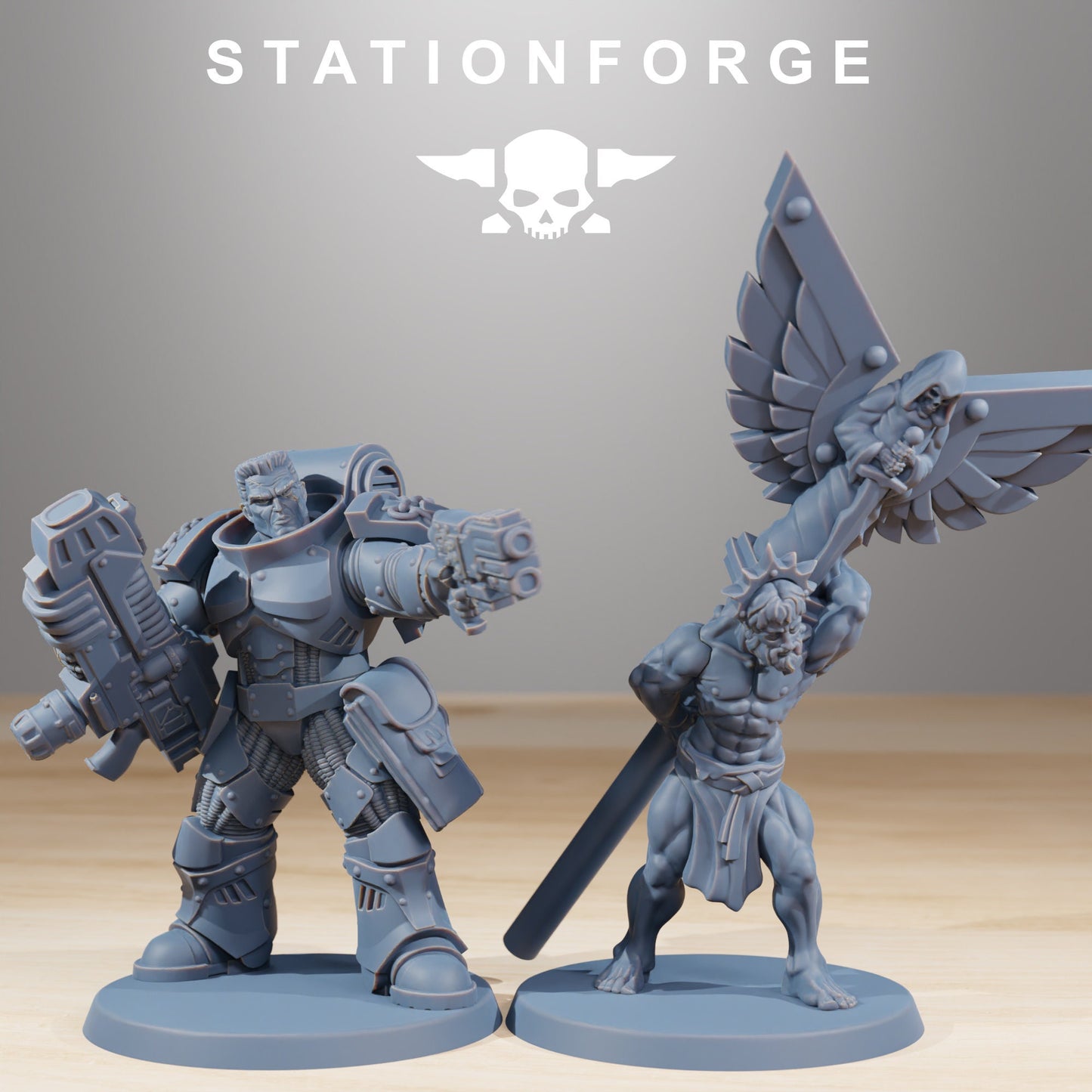 Socratis Reinforcers - Set of 12 | DnD Miniatures | Wargame Proxy Minis | Sci-Fi | Cyberpunk