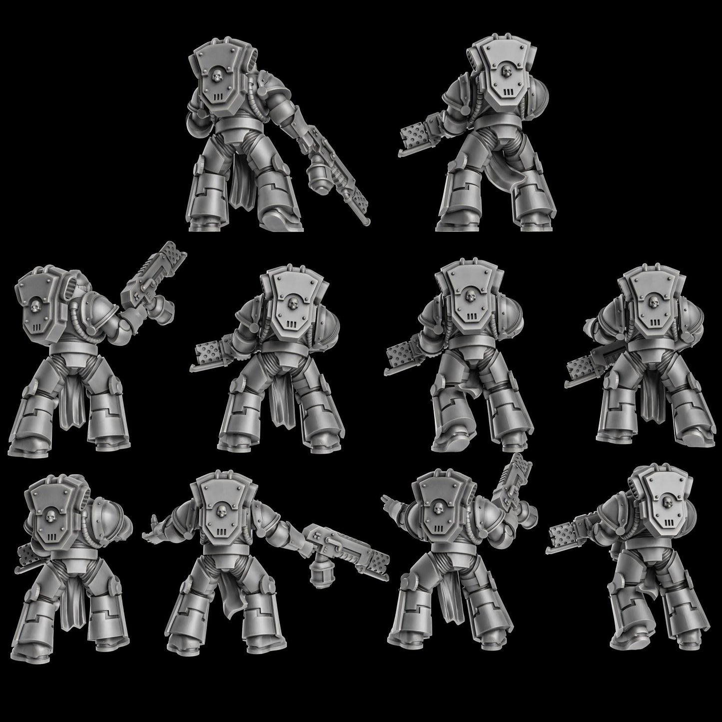 Space Knights Team Ignitium - Set of 10 | Grimdark | Sci-Fi Future | Tabletop Wargaming