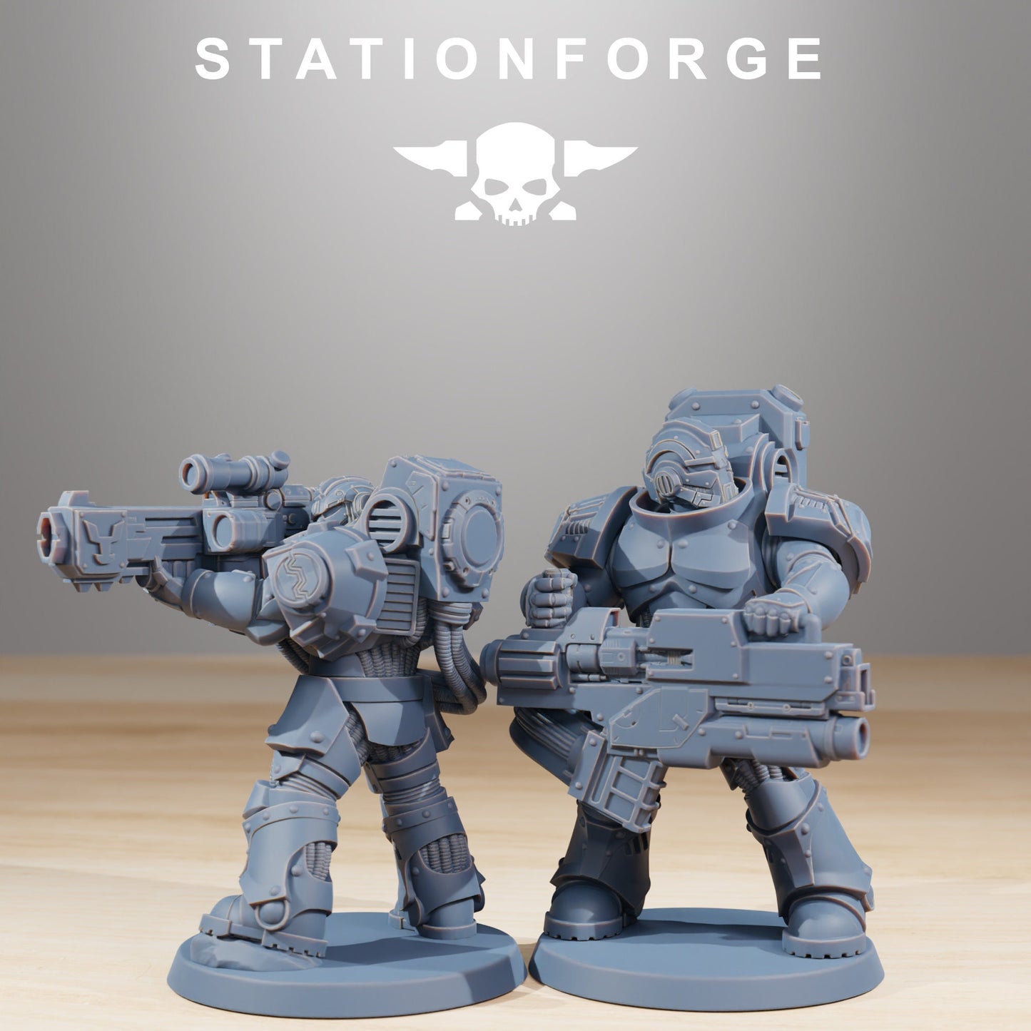 Socratis Reinforcers - Set of 12 | DnD Miniatures | Wargame Proxy Minis | Sci-Fi | Cyberpunk