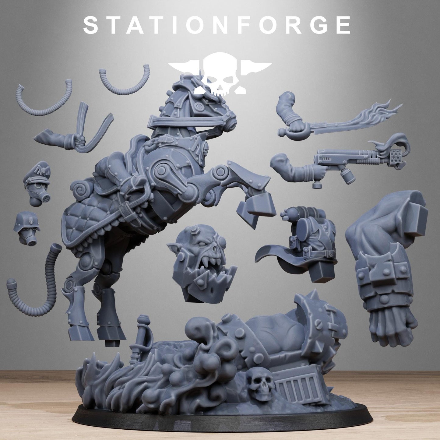 GrimGuard Officer Horseman | Grimdark | Sci-Fi Future | Tabletop Wargaming