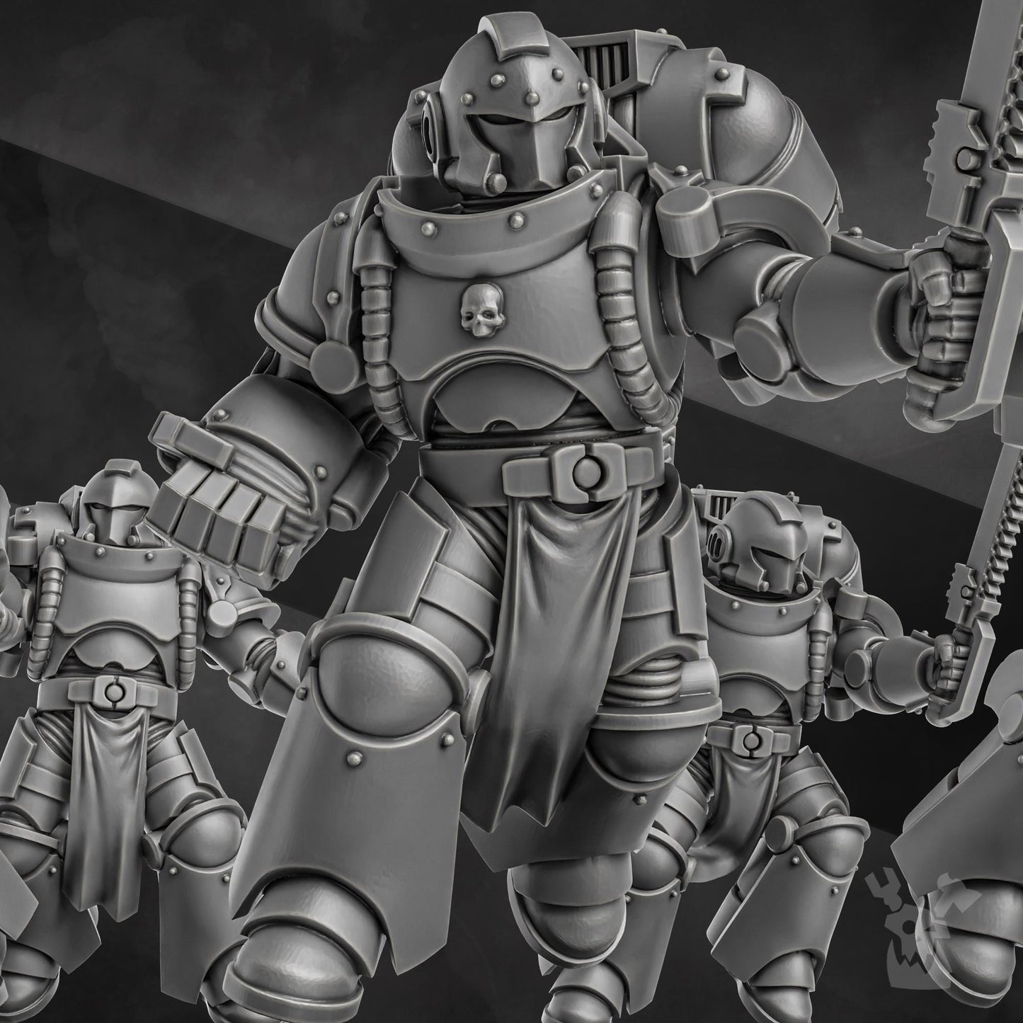 Space Knight Storm Squad with Jetpacks - Set of 5 | Grimdark | Sci-Fi Future | Tabletop Wargaming