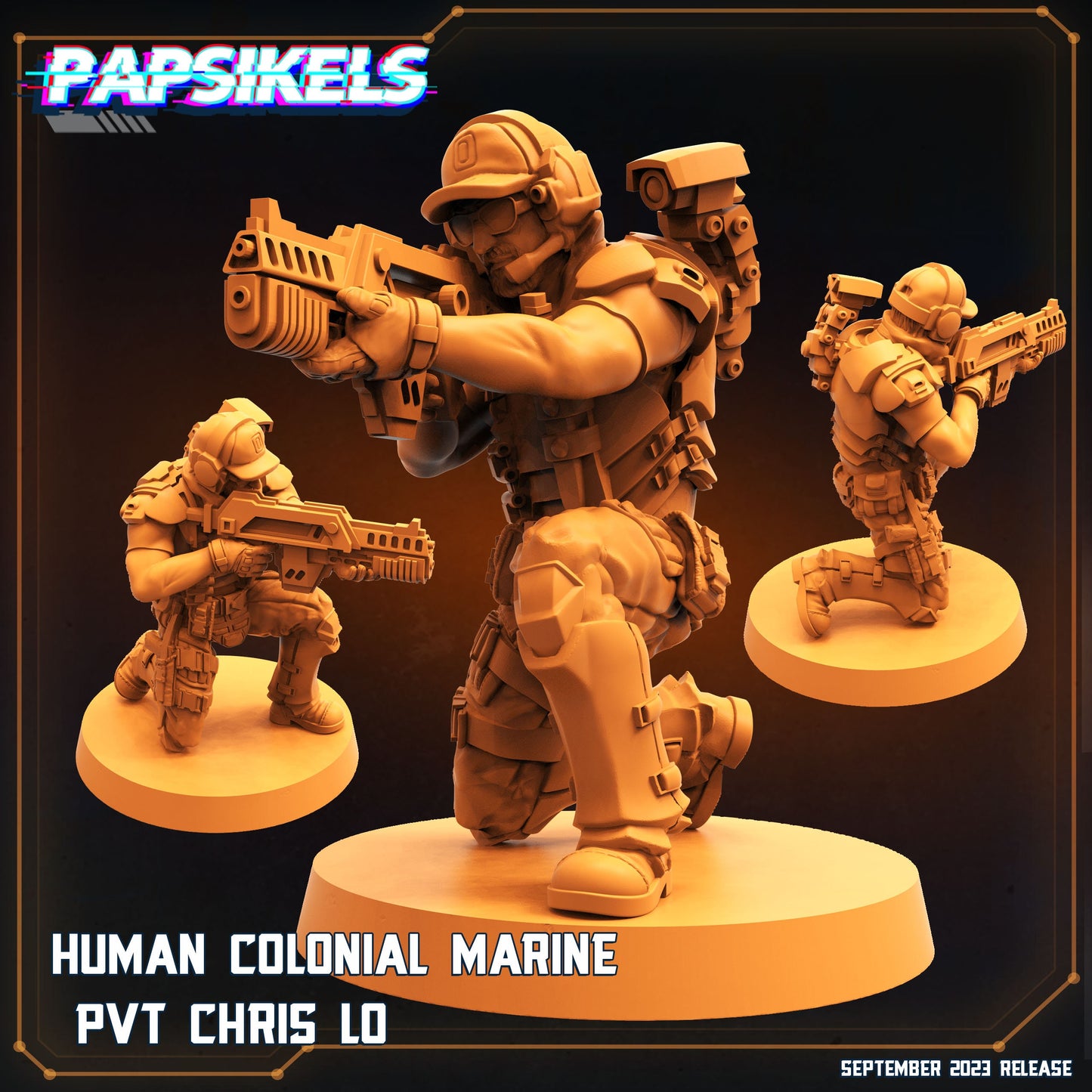 Human Colonial Marine PVT Chris Lo | DnD Miniatures | Sci-Fi | Cyberpunk