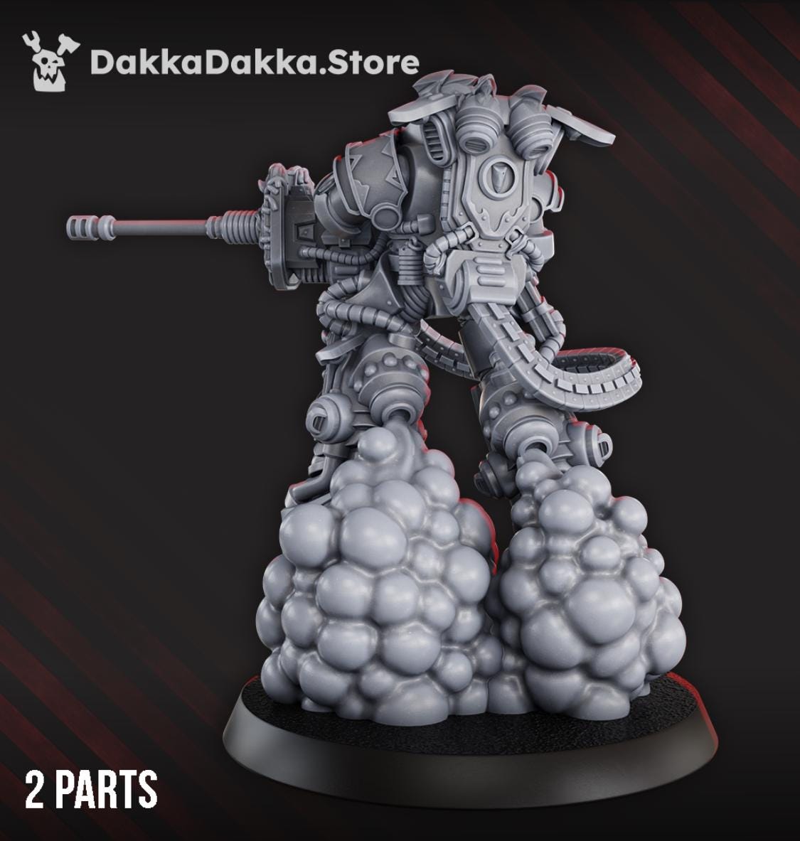 White Megalodon Warrior Depressor | Grimdark | Sci-Fi Future | Tabletop Wargaming
