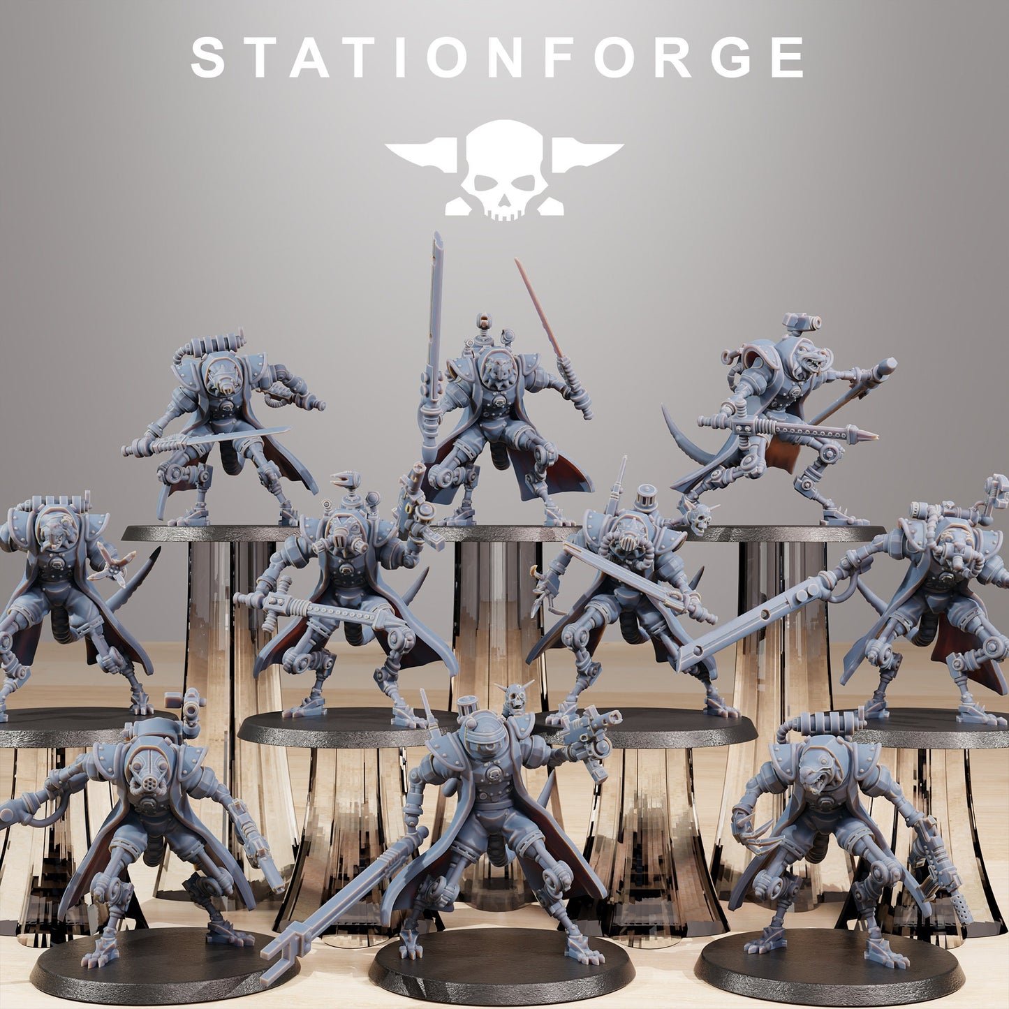 Raticus Curdsters - Set of 10 | Wargame Proxy | Sci-Fi | Cyberpunk
