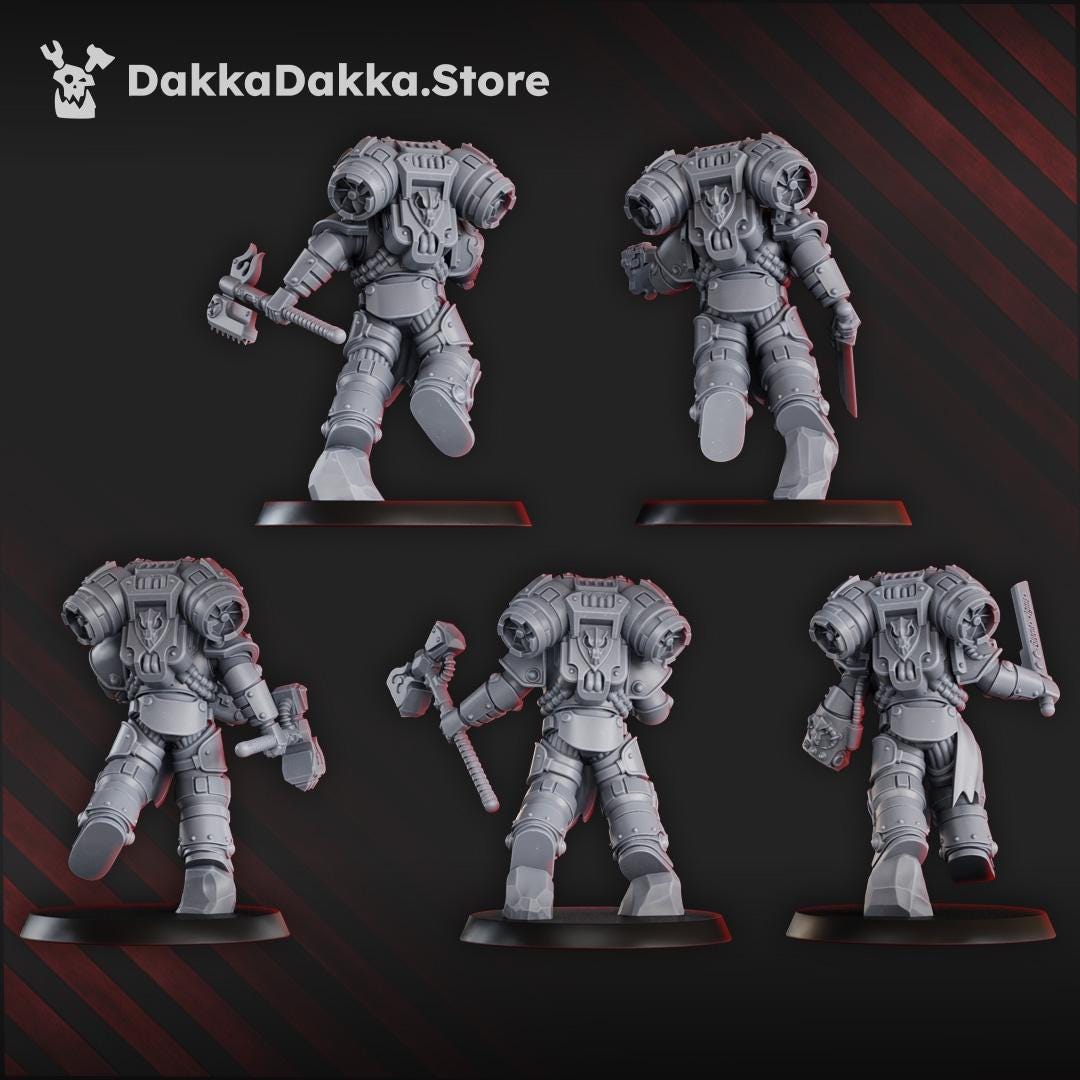 Ignisaurus ClanWarrior Storm Squad with Jetpacks - Set of 5