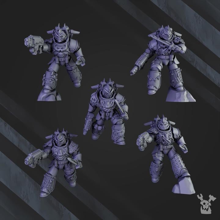 White Megalodon Clan Storm Squad - Set of 5