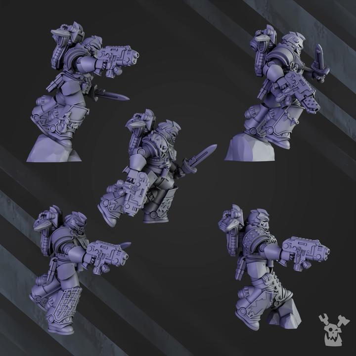 White Megalodon Clan Storm Squad - Set of 5