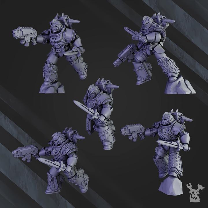 White Megalodon Clan Storm Squad - Set of 5