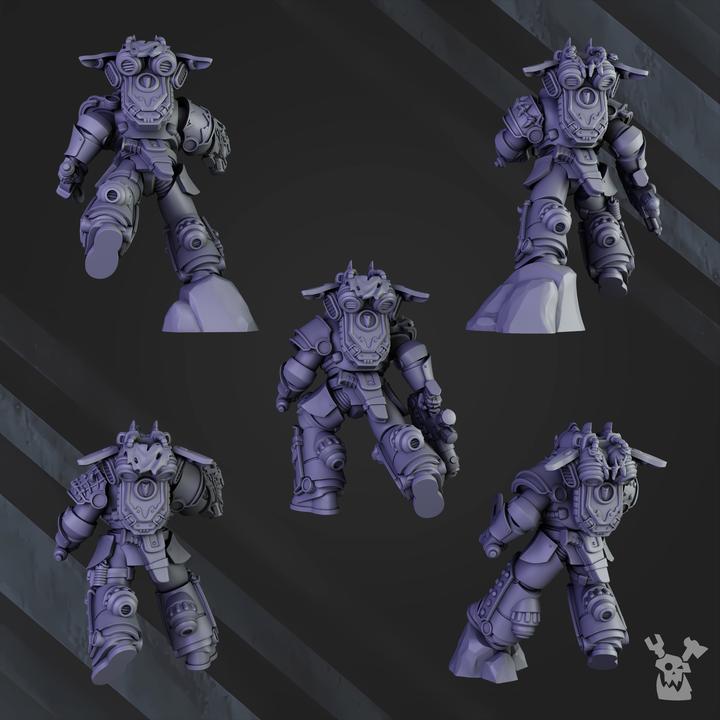 White Megalodon Clan Storm Squad - Set of 5