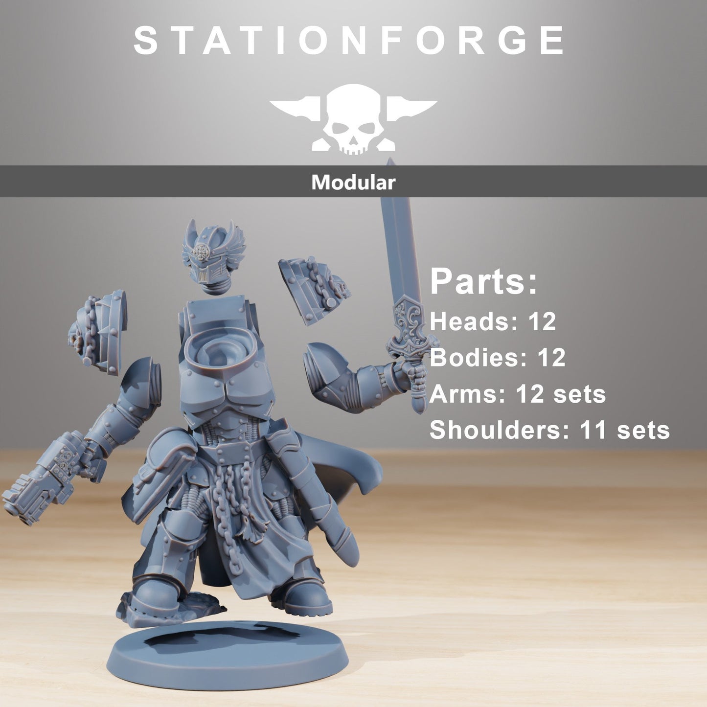 Socratis Reinforcers - Set of 12 | DnD Miniatures | Wargame Proxy Minis | Sci-Fi | Cyberpunk