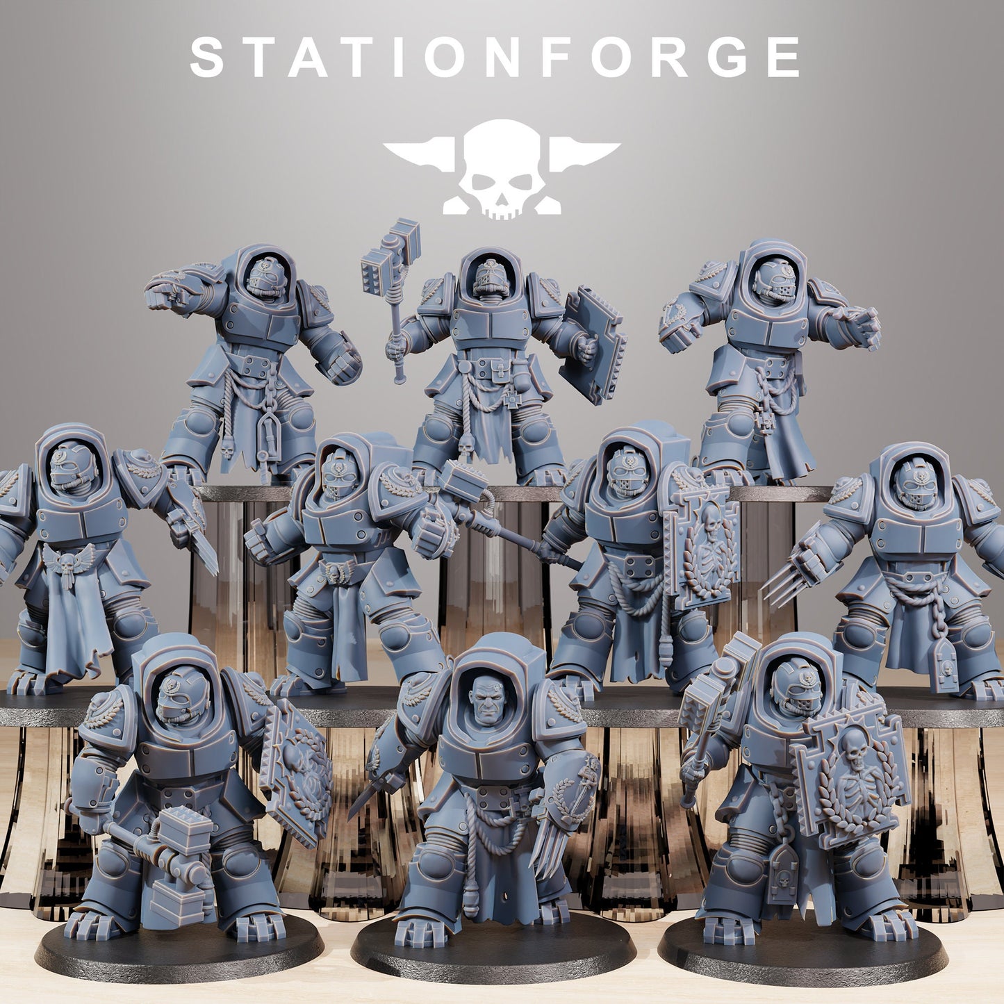 Socratis Melee Unit - Set of 10 | Wargame Proxy | Sci-Fi | Cyberpunk