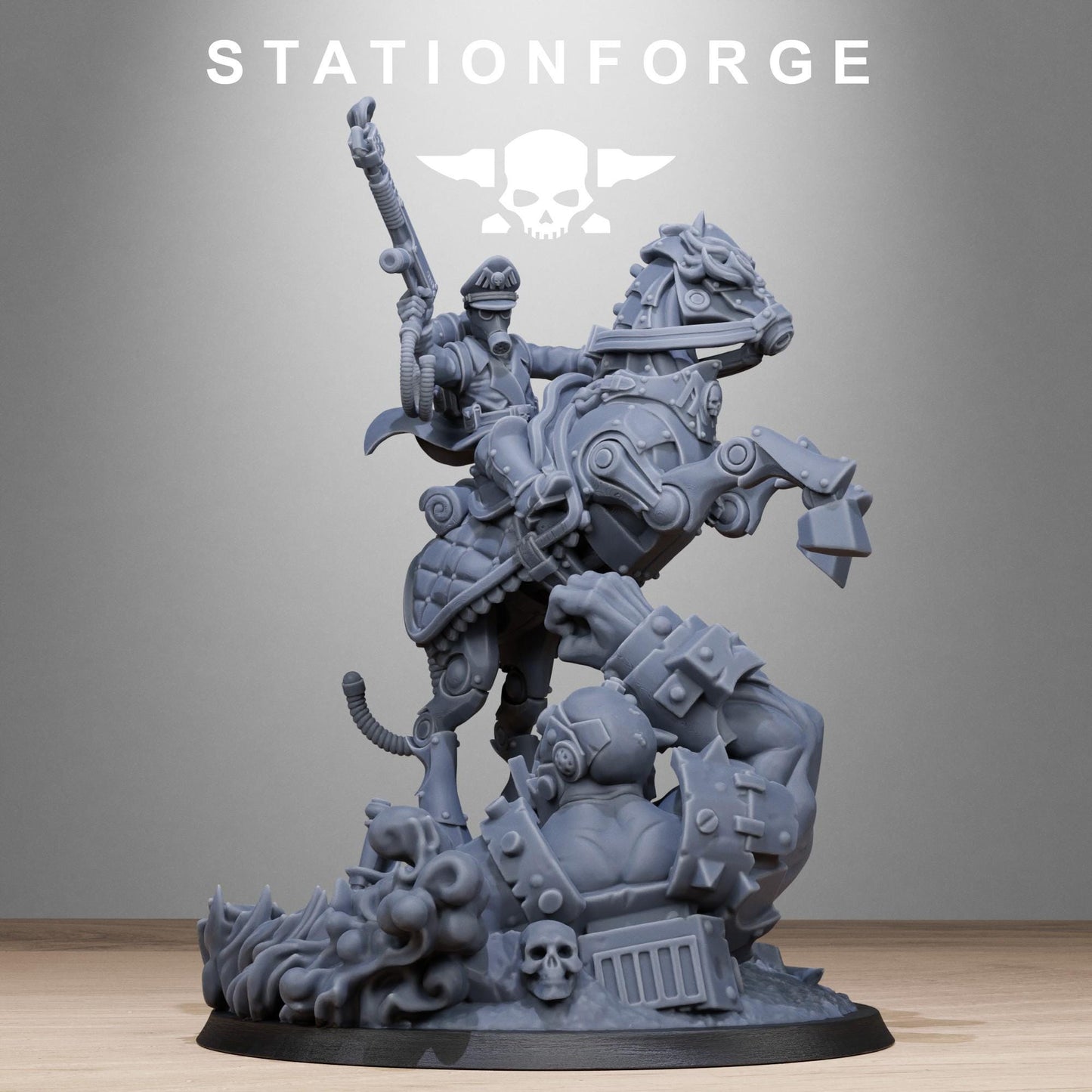GrimGuard Officer Horseman | Grimdark | Sci-Fi Future | Tabletop Wargaming