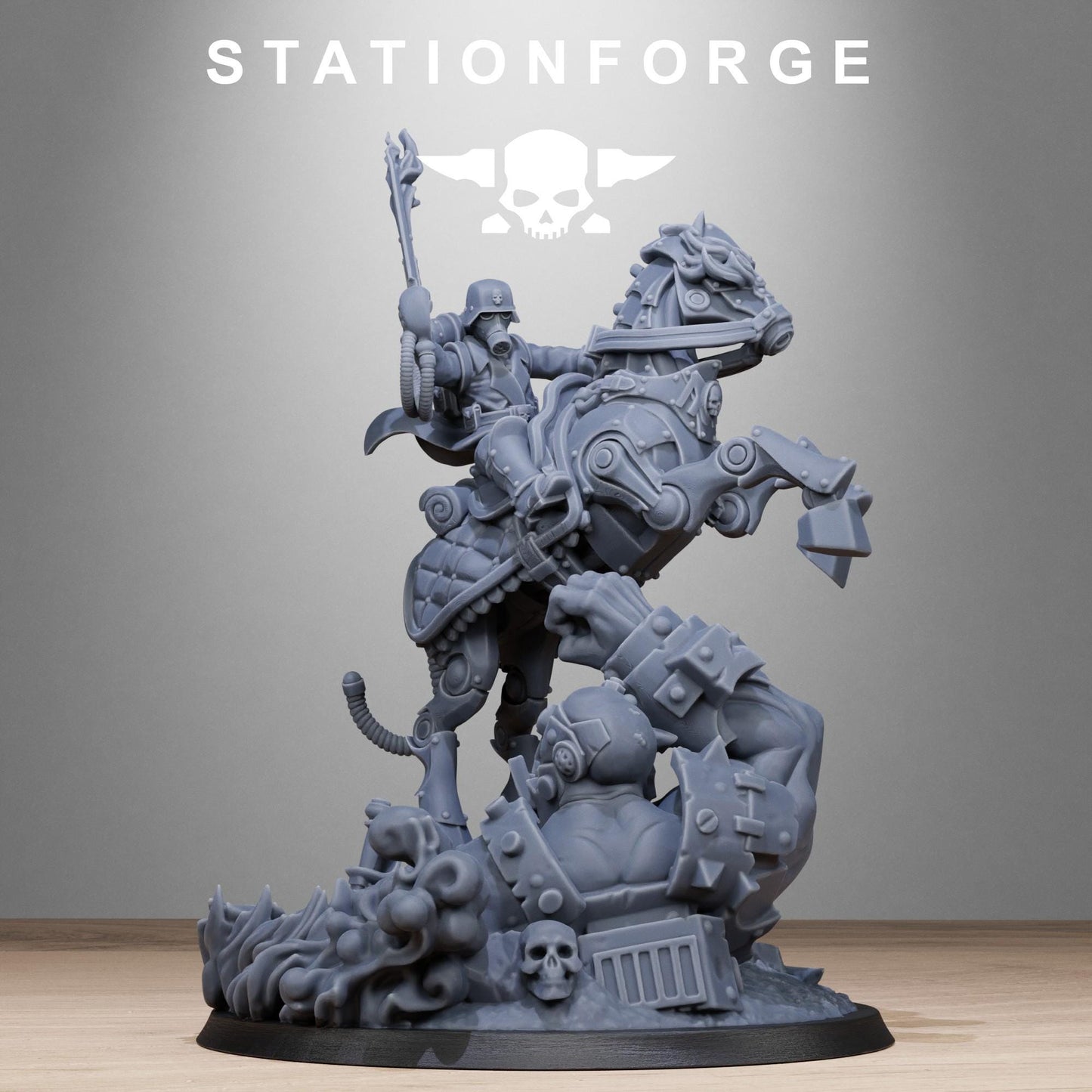 GrimGuard Officer Horseman | Grimdark | Sci-Fi Future | Tabletop Wargaming