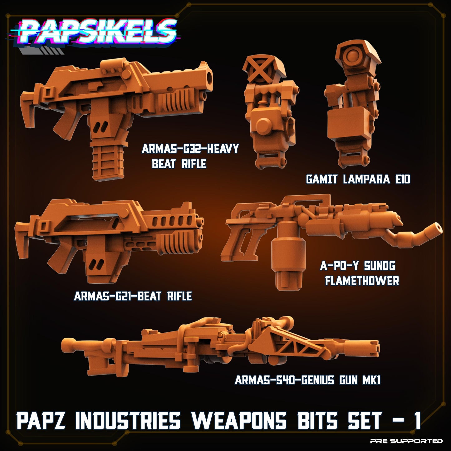 PAPZ Industries Weapon Bits Set 1 - 6 Pack
