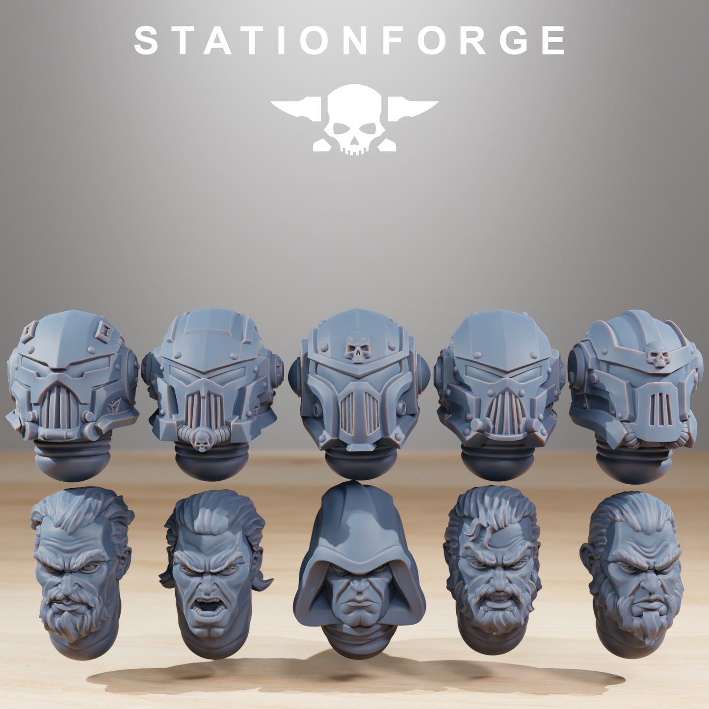 Socratis Crusaders - Set of 10 Heads