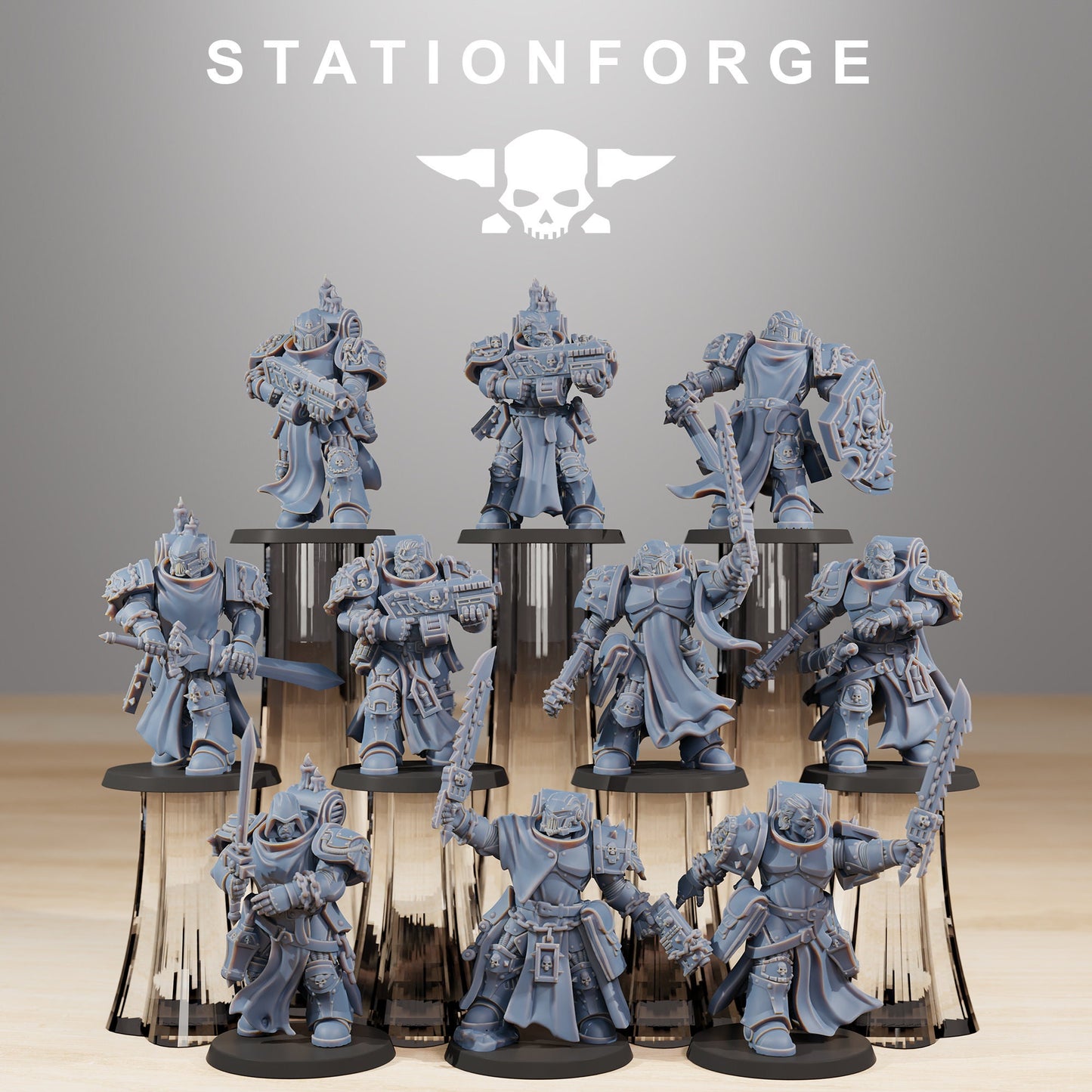 Socratis Crusaders - Set of 10 | Wargame Proxy | Sci-Fi | Cyberpunk