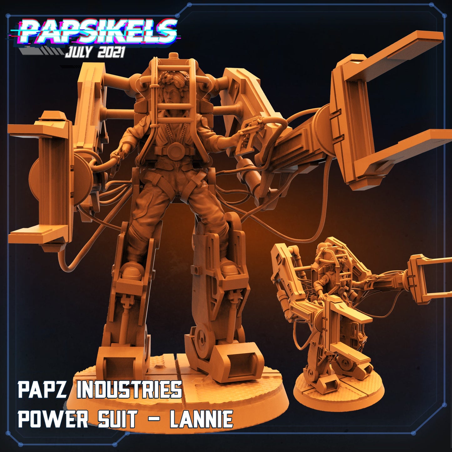 PAPZ Industries Power Suit - Lannie | Tabletop Miniature | Sci-Fi | Cyberpunk