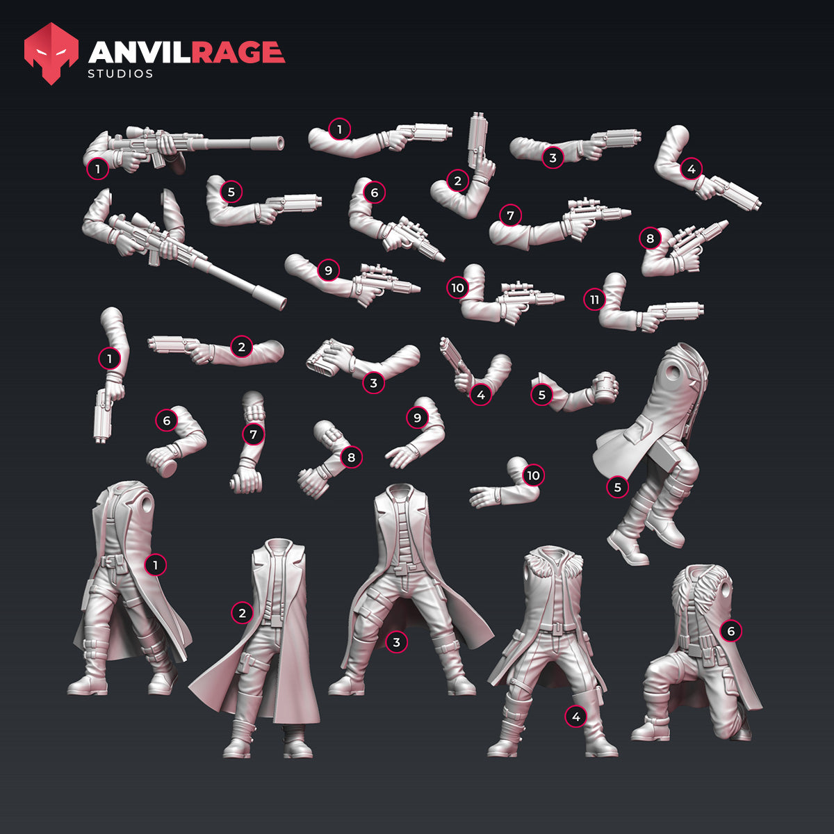 Covert Resistance Cell - Set 2 - Set of 5 | Anvilrage