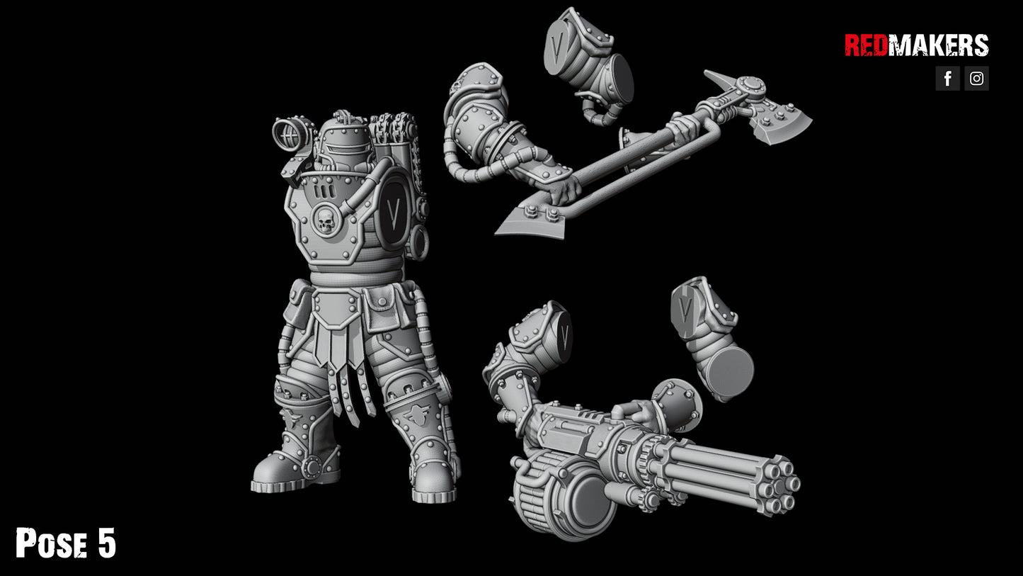 Solar Guard - Squad with Power Axes and Rotor Cannons - Pose 5