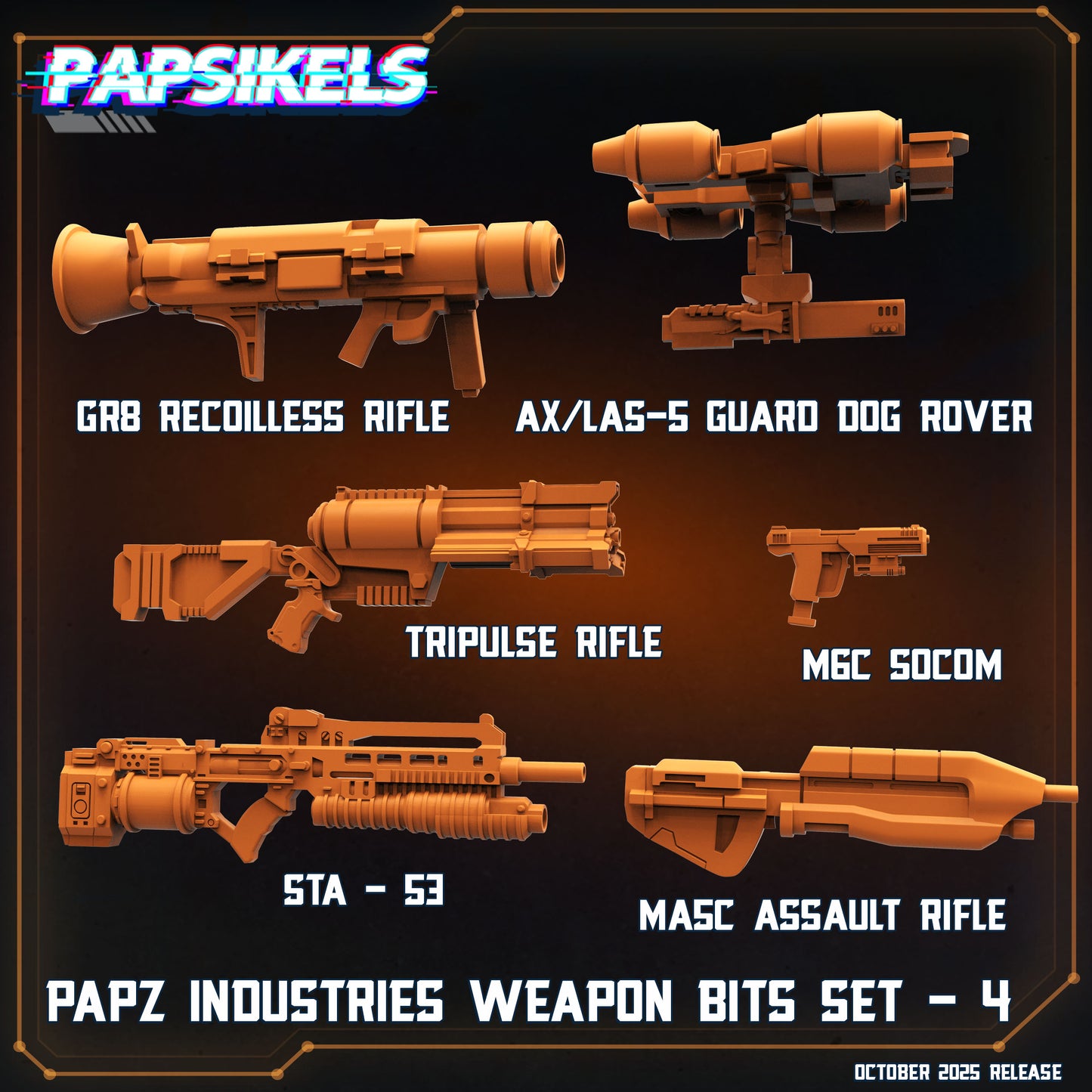 PAPZ Industries Weapon Bits Set 4 - Set of 6