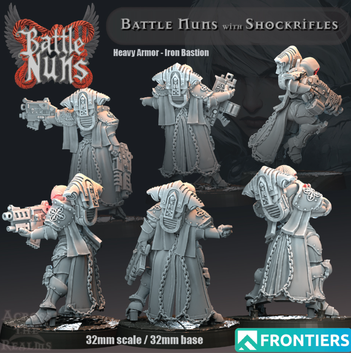 Battle Nuns with ShockRifles - Heavy Armor - Set of 6
