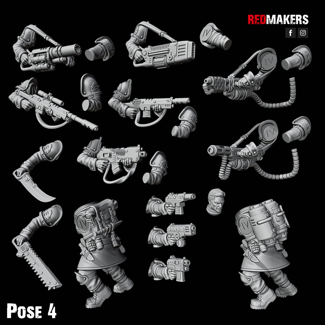 Shock Troops - Command Squad - Pose 4 - Set of 2
