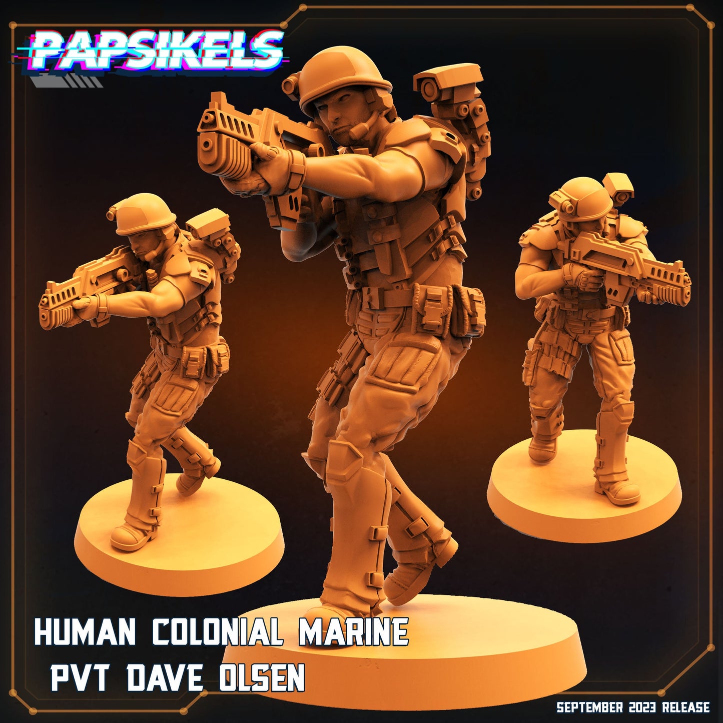 Human Colonial Marine PVT Dave Olsen | DnD Miniatures | Sci-Fi | Cyberpunk