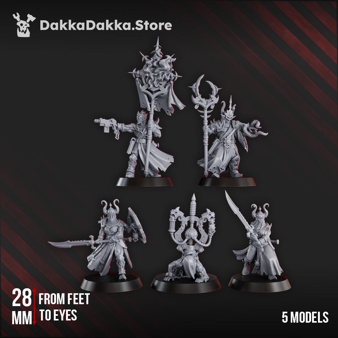 K.I.N.K. Castle Executants Part 2 - Set of 5 | Grimdark | Sci-Fi Future | Tabletop Wargaming