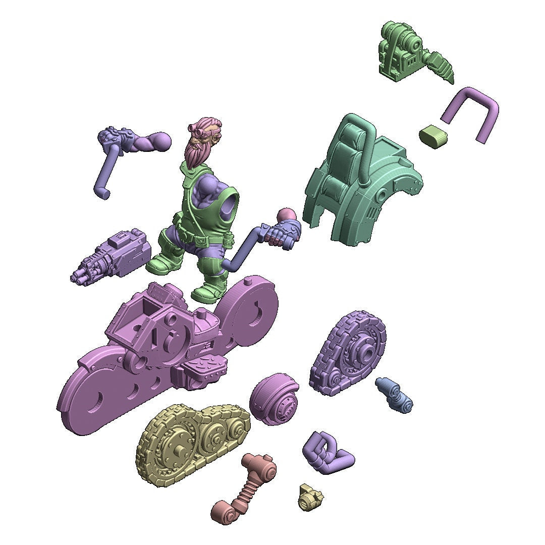 Bad Azz Dwarves of the Galaxy - Female Biker - B