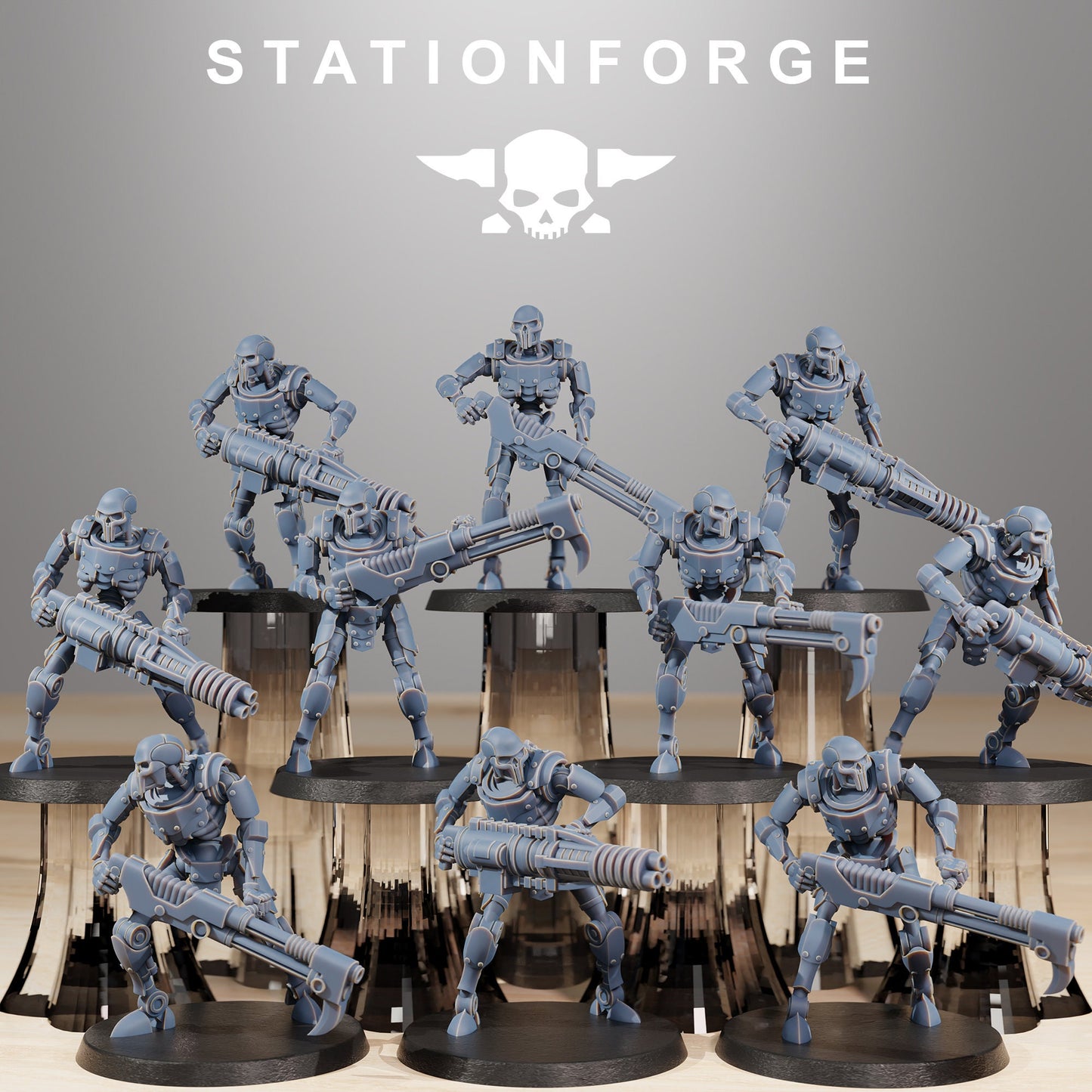 Astronet X1 Infantry - Set of 10 | DnD Miniatures  | Wargame Proxy Minis | Sci-Fi | Cyberpunk
