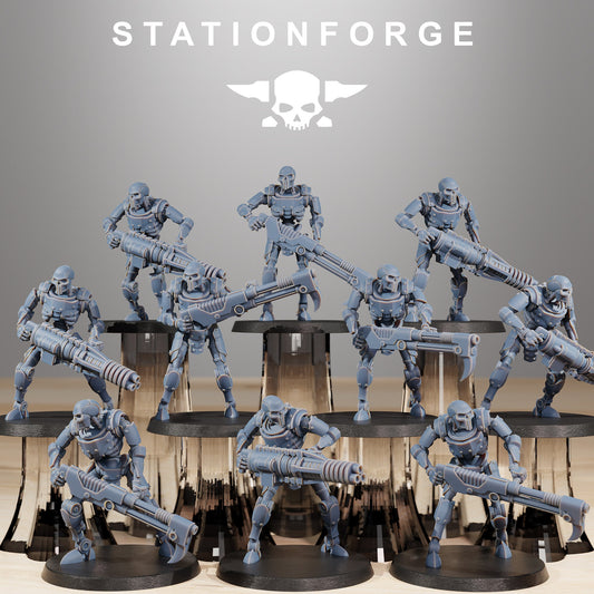 Astronet X1 Infantry - Set of 10 | DnD Miniatures  | Wargame Proxy Minis | Sci-Fi | Cyberpunk