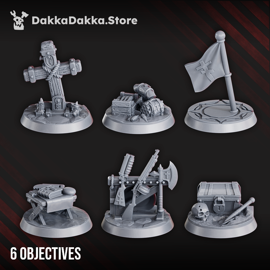 25mm Objectives Steel Union - Set of 6