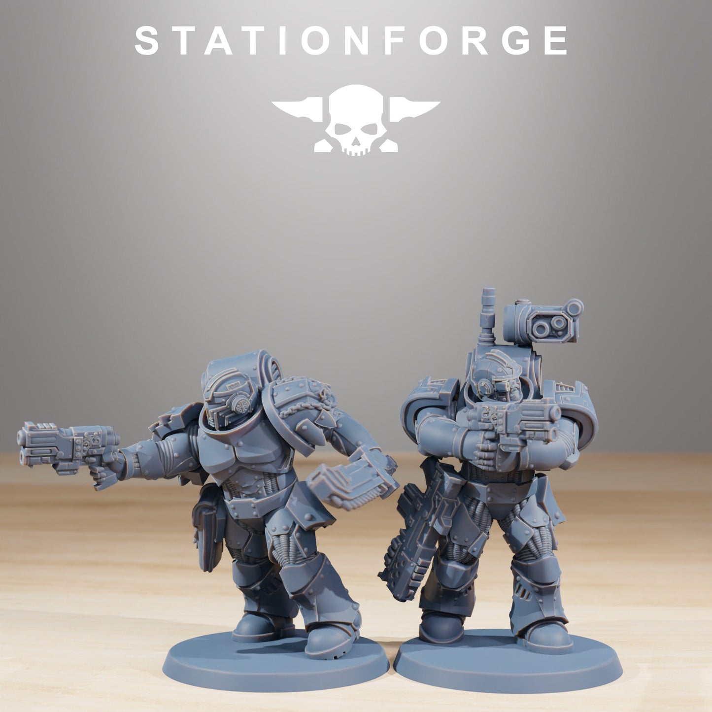 Socratis Reinforcers - Set of 12 | DnD Miniatures | Wargame Proxy Minis | Sci-Fi | Cyberpunk