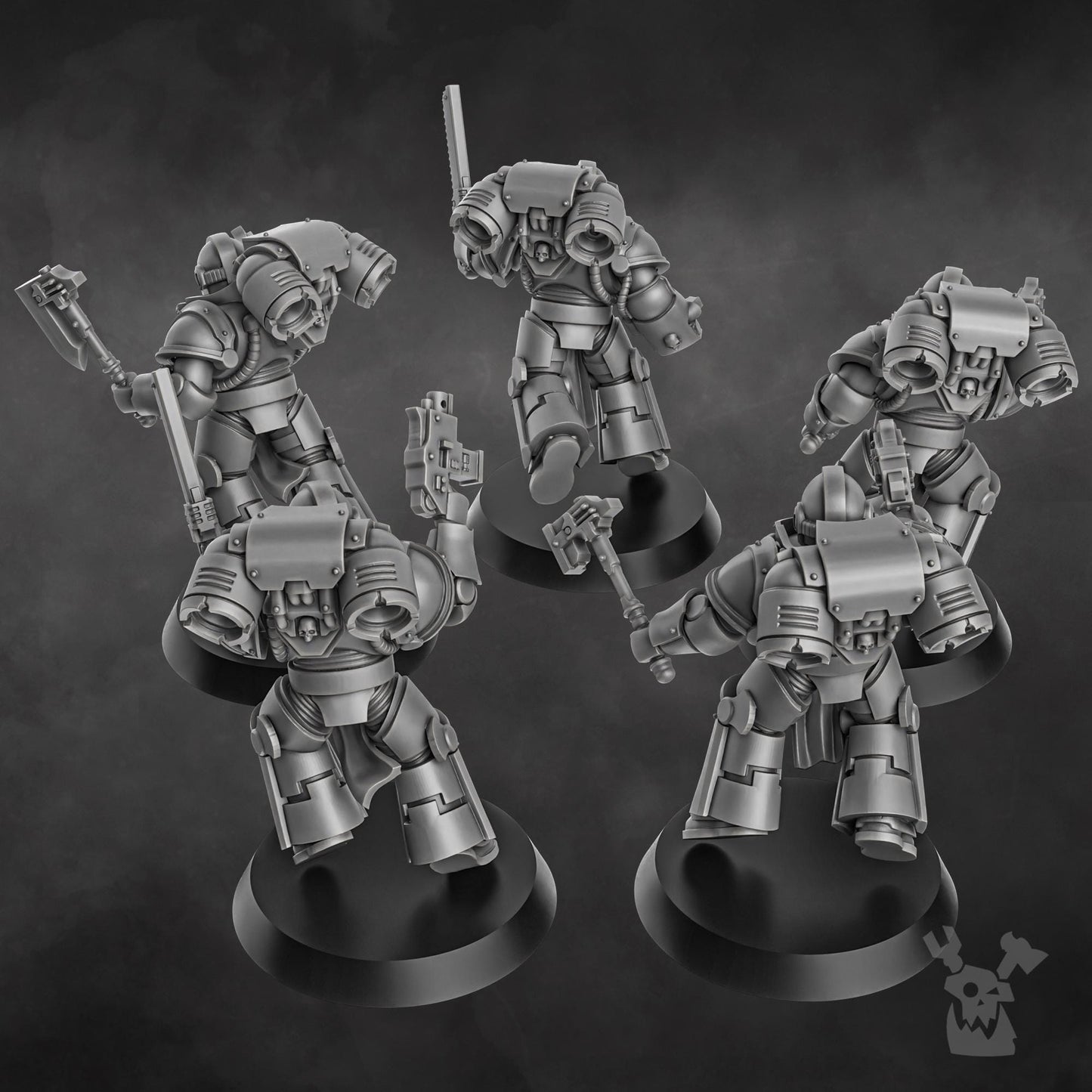 Space Knight Storm Squad with Jetpacks - Set of 5 | Grimdark | Sci-Fi Future | Tabletop Wargaming