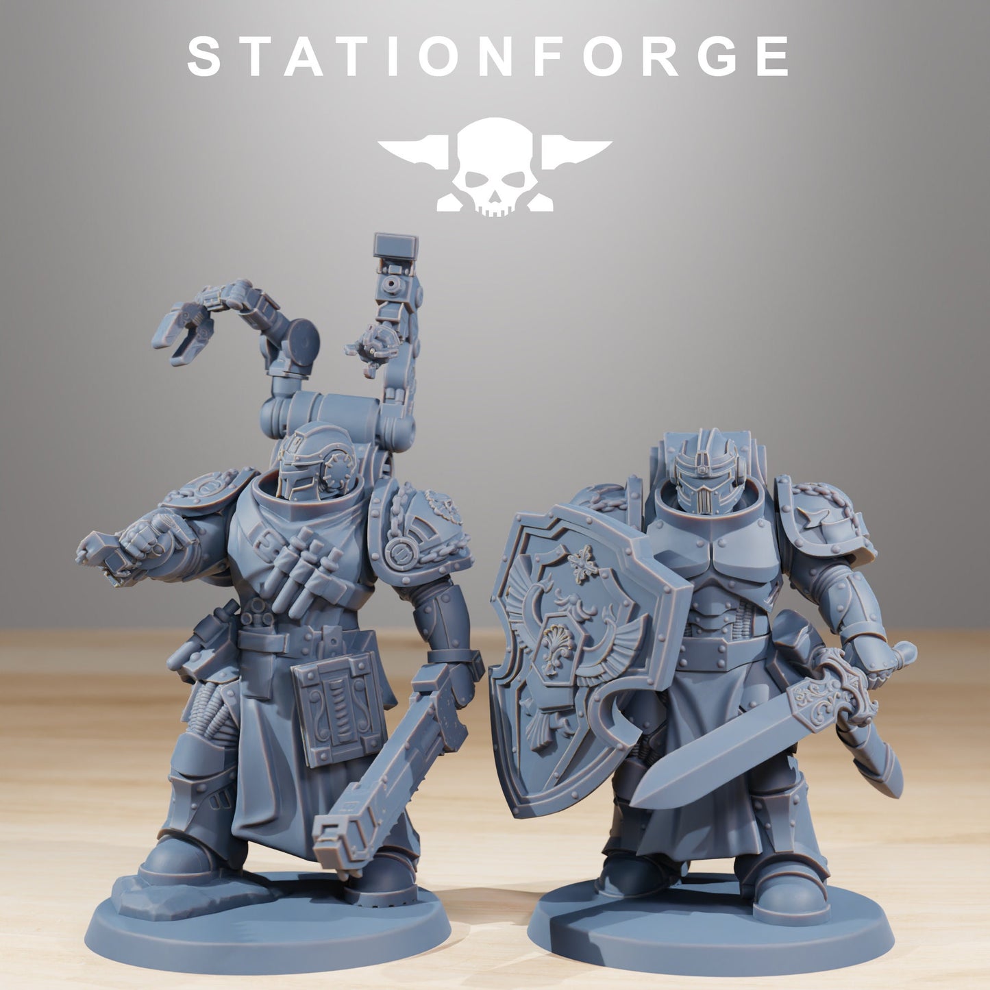 Socratis Reinforcers - Set of 12 | DnD Miniatures | Wargame Proxy Minis | Sci-Fi | Cyberpunk