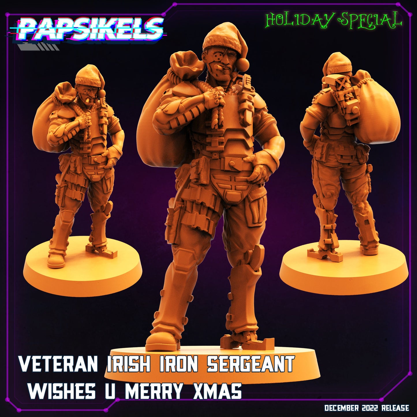 Veteran Irish Iron Sergeant Wishes U Merry XMas - Christmas
