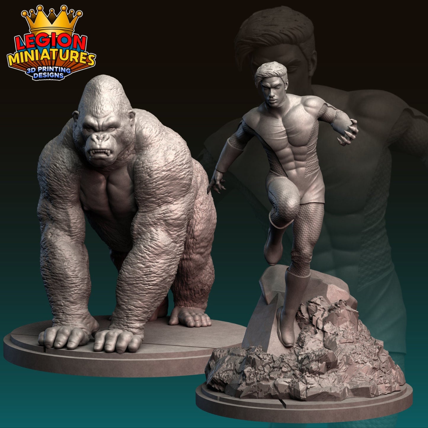 Beast Boy & Gorilla | 40mm Crisis Protocol | Superhero