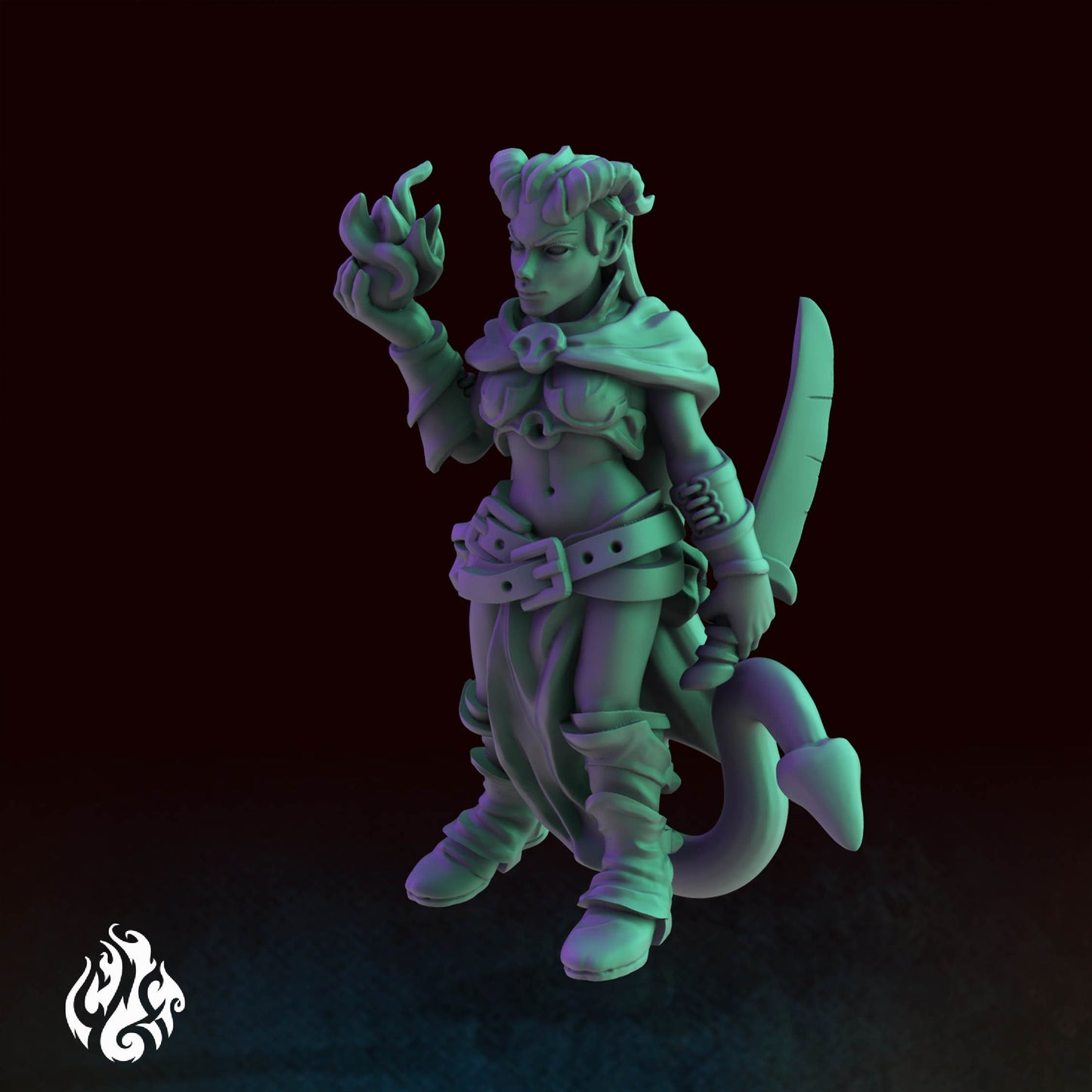 Heroes - Tiefling Warlock | DnD Miniatures | Tabletop Gaming Miniature | Fantasy-War Games
