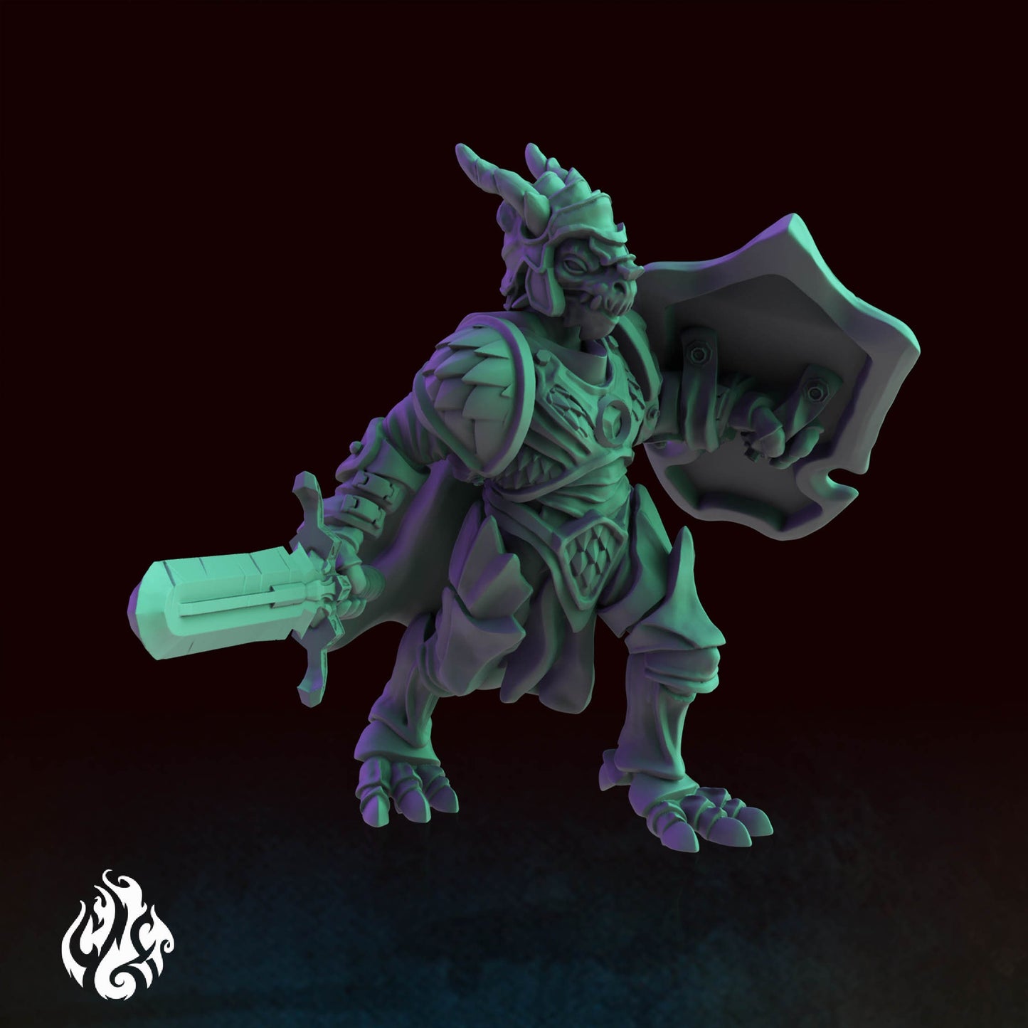 Heroes - Dragonborn Paladin | DnD Miniatures | Tabletop Gaming Miniature | Fantasy-War Games