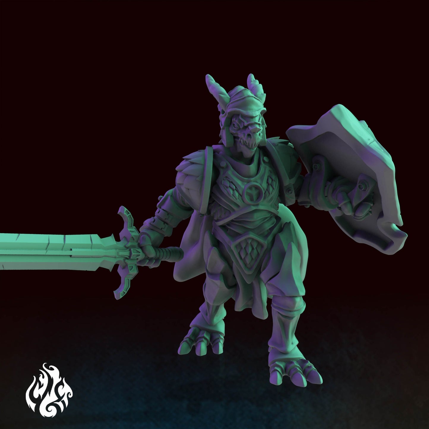 Heroes - Dragonborn Paladin | DnD Miniatures | Tabletop Gaming Miniature | Fantasy-War Games