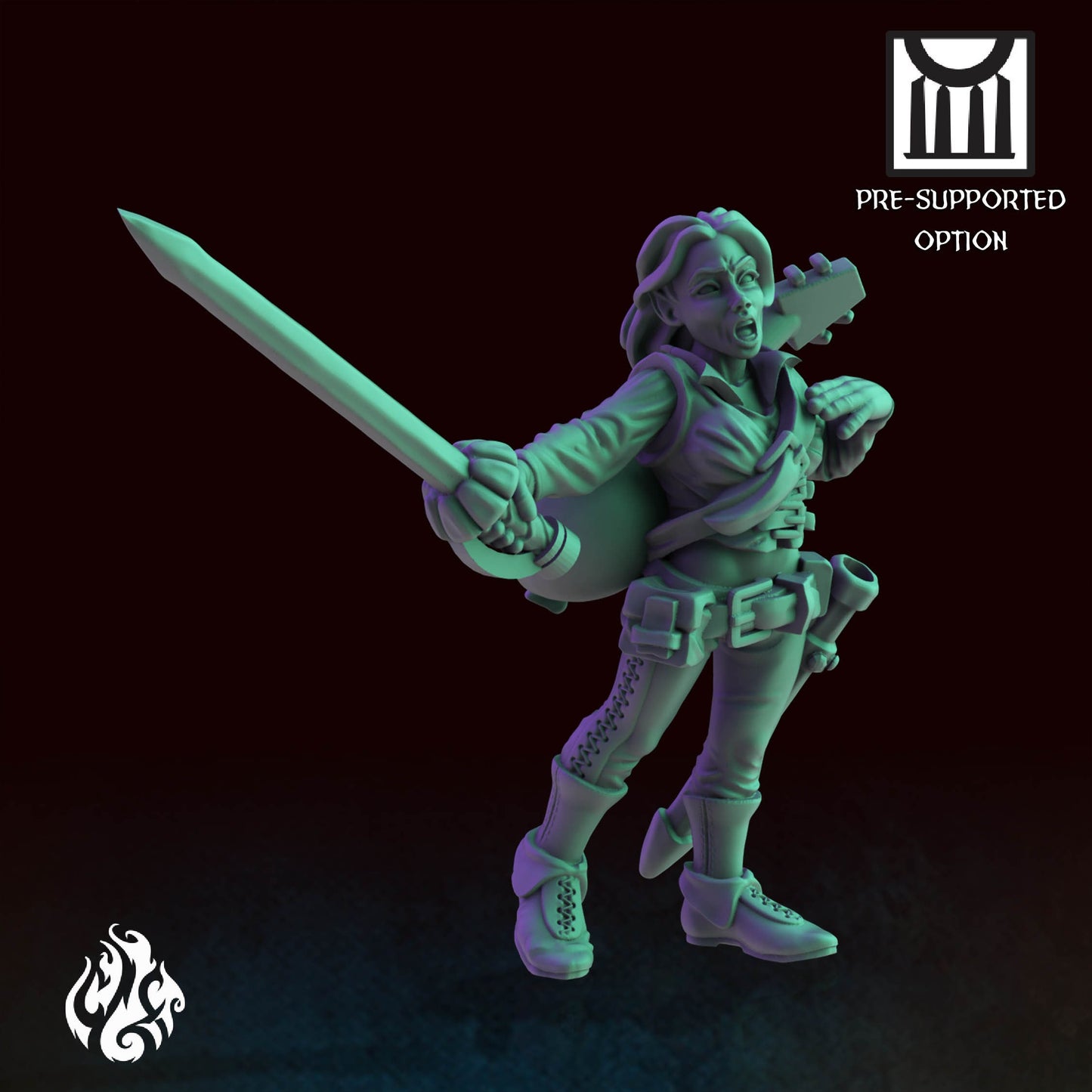 Heroes - Female Bard | DnD Miniatures | Tabletop Gaming Miniature | Fantasy-War Games