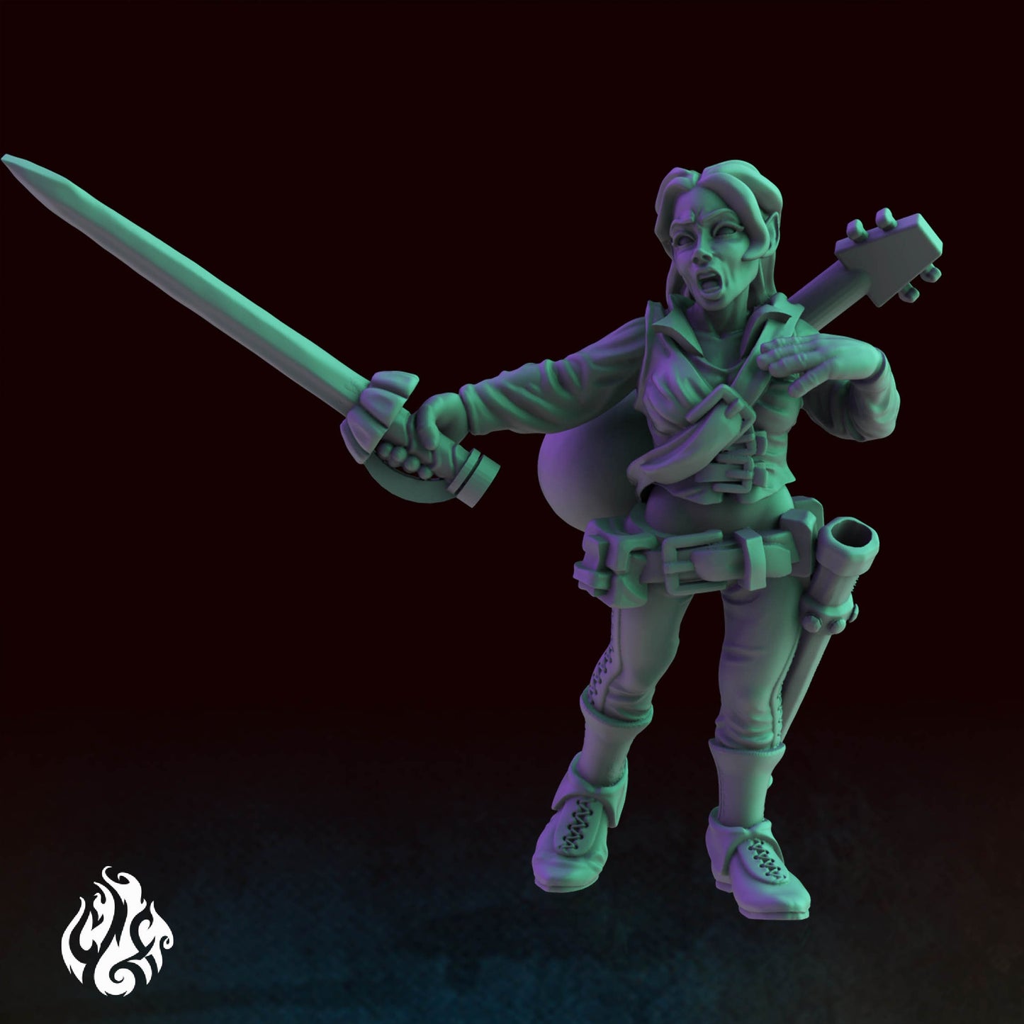 Heroes - Female Bard | DnD Miniatures | Tabletop Gaming Miniature | Fantasy-War Games