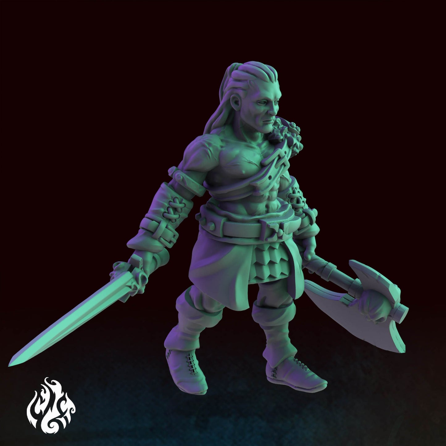 Heroes - Barbarian | DnD Miniatures | Tabletop Gaming Miniature | Fantasy-War Games