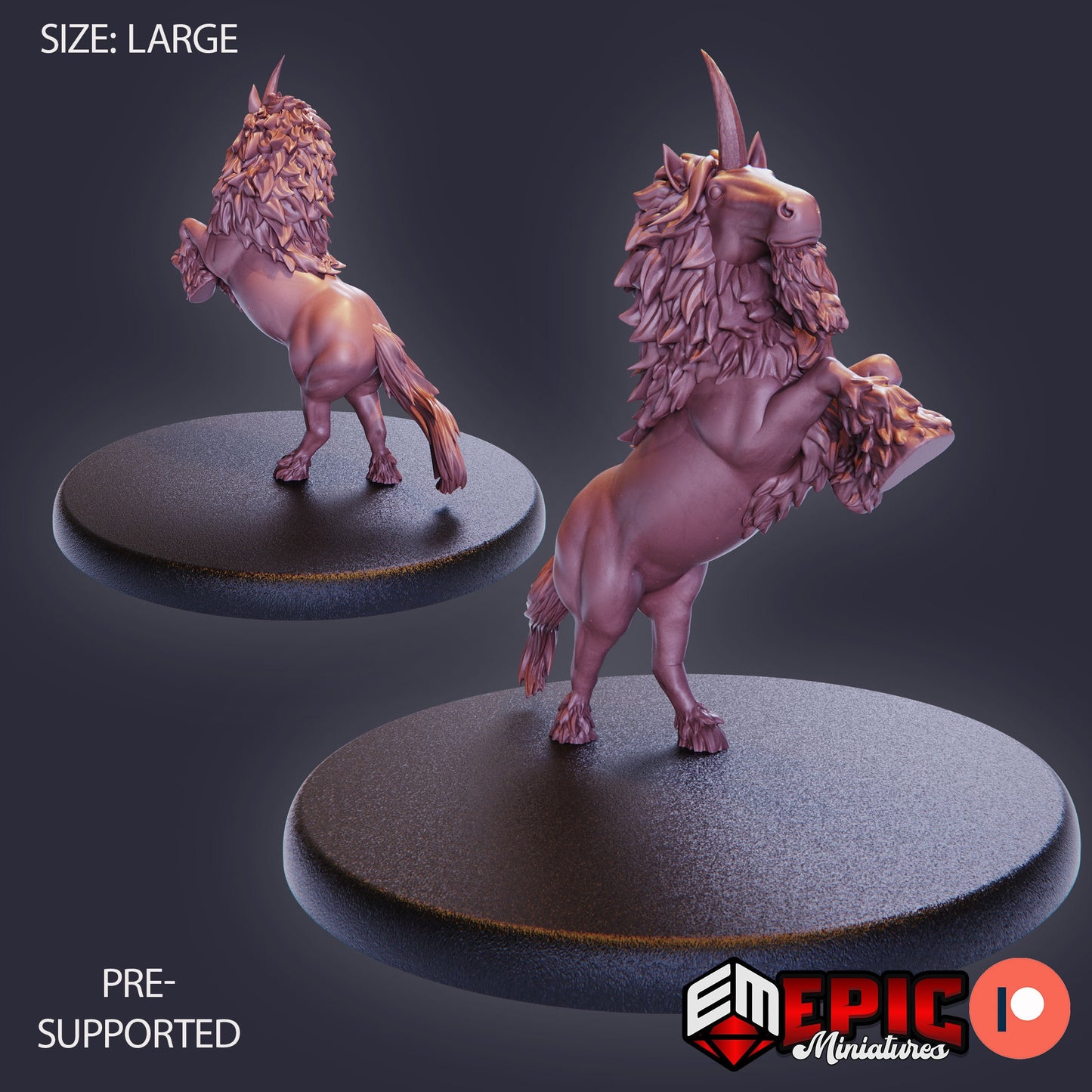 Maned Unicorn Attacking