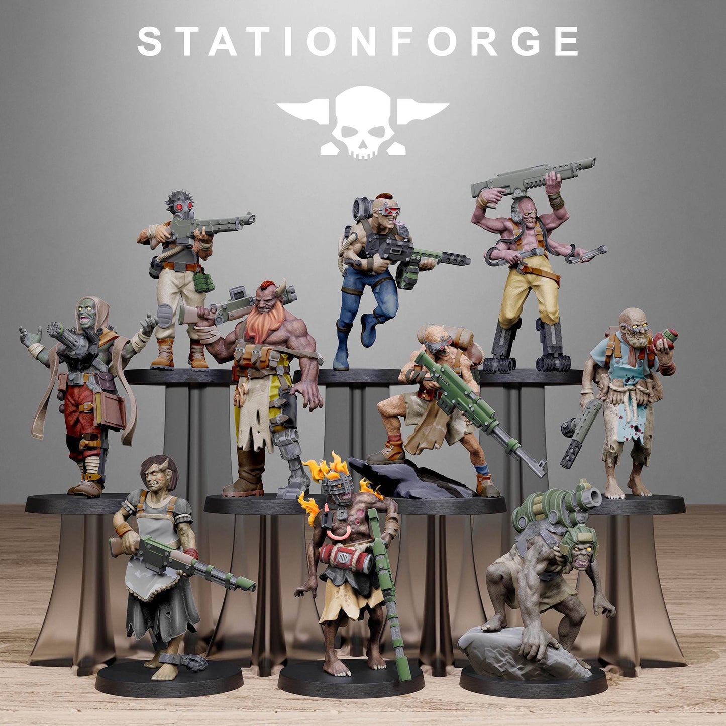 Corrupted Guard Abhumans - Set of 10 | Grimdark | Sci-Fi Future | Tabletop Wargaming