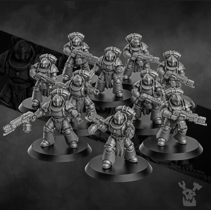 Space Knights Team Ignitium - Set of 10 | Grimdark | Sci-Fi Future | Tabletop Wargaming