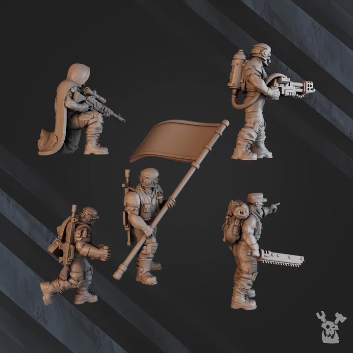 Green Hell Division Lead Detachment - Set of 5 | Grimdark | Sci-Fi Future | Tabletop Wargaming